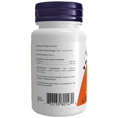 Now L-THEANINE 200mg, 60 Capsules