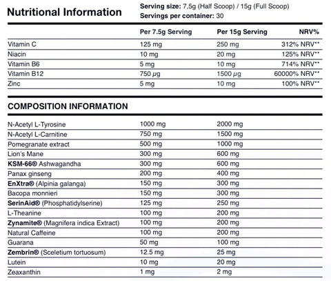 Brain Gains SWITCH ON, 30 Servings