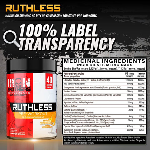 Iron Brothers RUTHLESS, 40 Servings