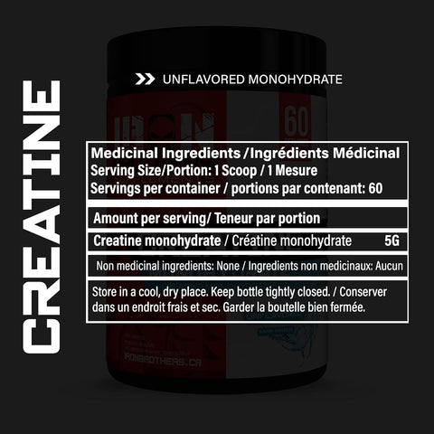 Iron Brothers CREATINE MONOHYDRATE, 60 Servings