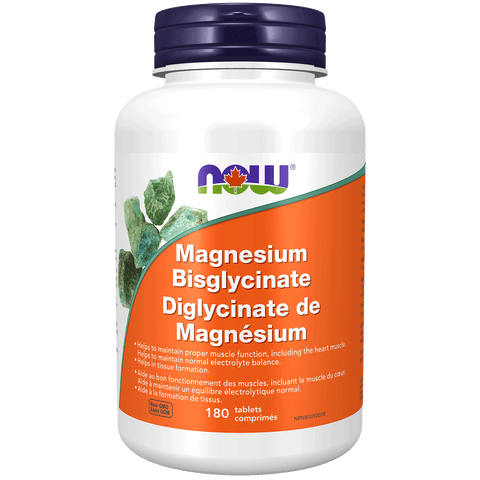 Now MAGNESIUM BISGLYCINATE, 180 Tablets