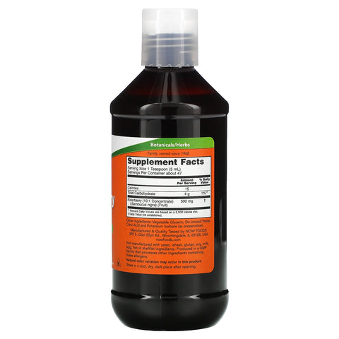 Now ELDERBERRY LIQUID, 237ml