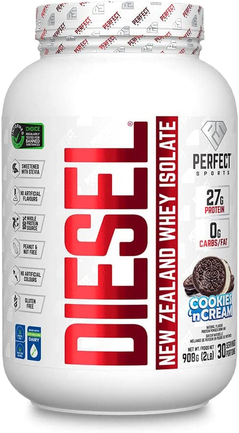 Perfect Sports DIESEL (New Zealand Whey Protein Isolate), 2lb