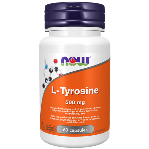 Now L-TYROSINE 500mg, 60 Capsules