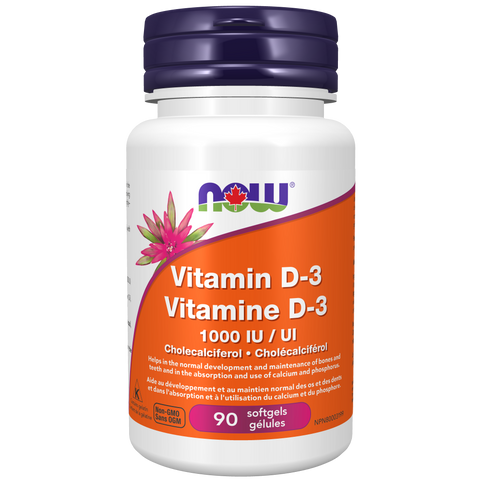 Now VITAMIN D3 1000 IU, 180 Softgels