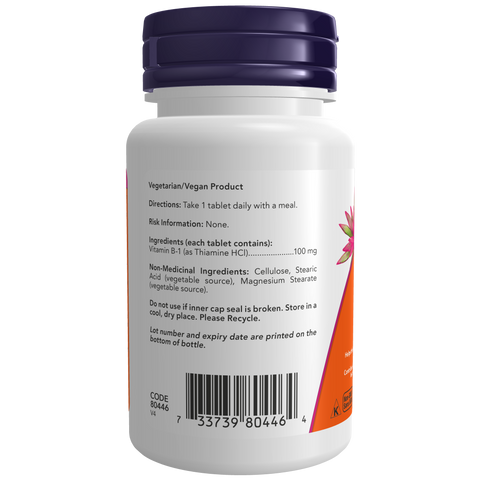 Now VITAMIN B-1 100mg, 100 Tablets