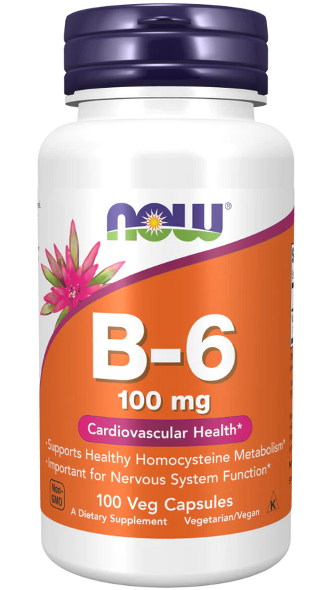 Now B-6 100mg, 100 Capsules