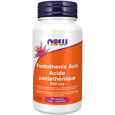 Now PANTOTHENIC ACID 500mg, 100 Capsules