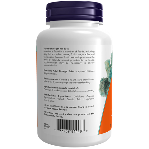 Now POTASSIUM CITRATE 99mg, 180 Capsules