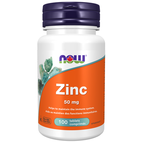 Now ZINC 50mg, 100 Tablets