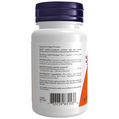 Now CoQ10 60mg, 60 Capsules